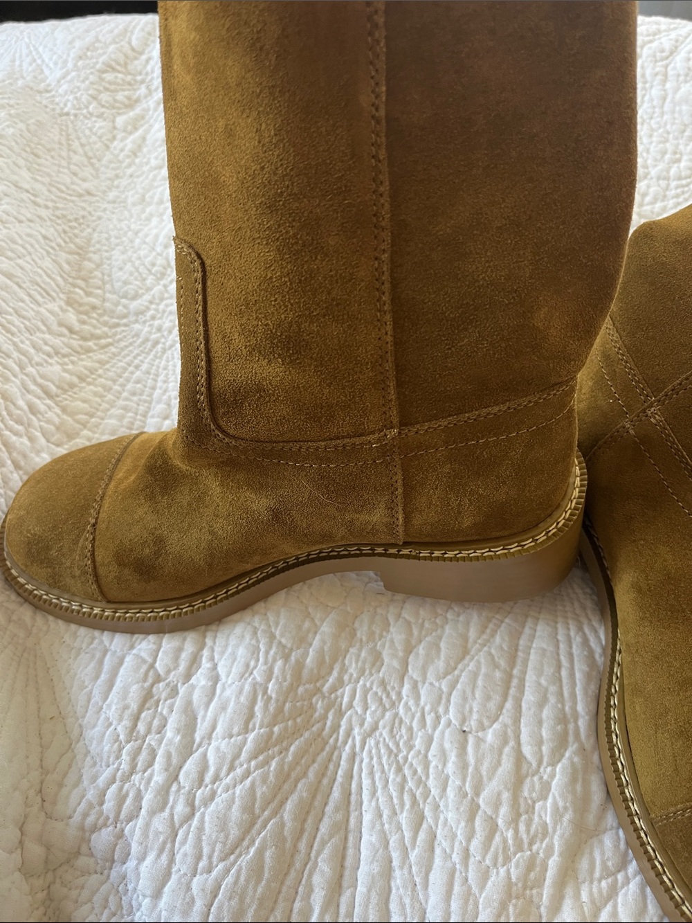 CHANEL Suede Western Ankle Boots in Chestnut - Picture 3 of 8